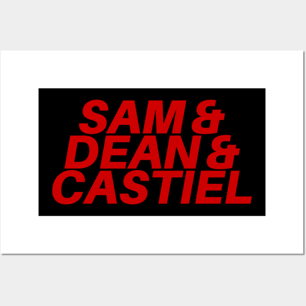 Sam & Dean & Castiel (Supernatural) Wall Art by wls